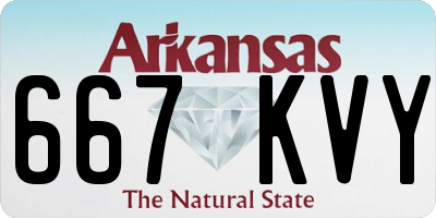 AR license plate 667KVY