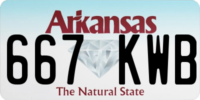 AR license plate 667KWB