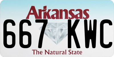 AR license plate 667KWC