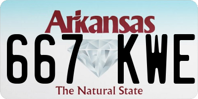 AR license plate 667KWE