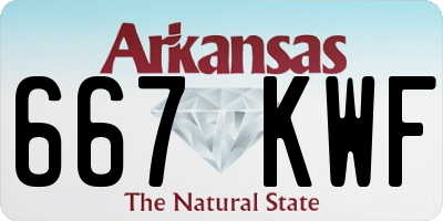 AR license plate 667KWF