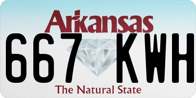 AR license plate 667KWH