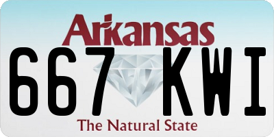 AR license plate 667KWI