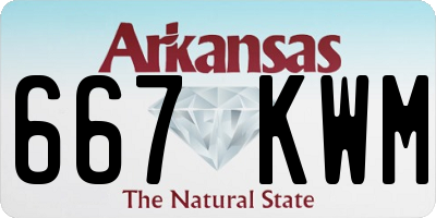 AR license plate 667KWM