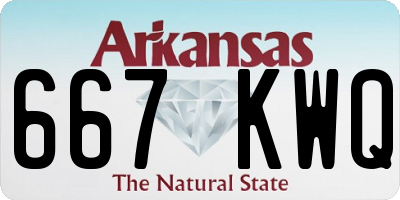 AR license plate 667KWQ