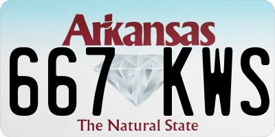 AR license plate 667KWS