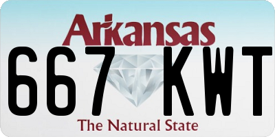 AR license plate 667KWT