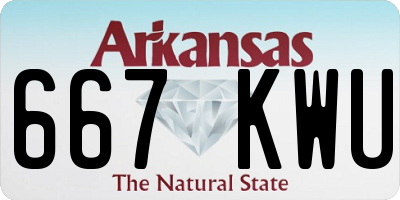 AR license plate 667KWU