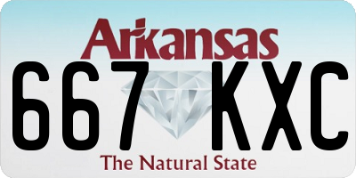 AR license plate 667KXC