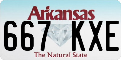AR license plate 667KXE
