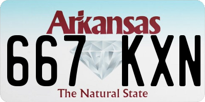 AR license plate 667KXN