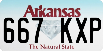 AR license plate 667KXP