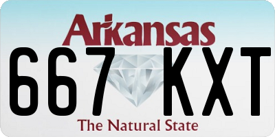AR license plate 667KXT