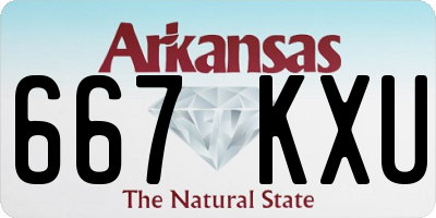 AR license plate 667KXU