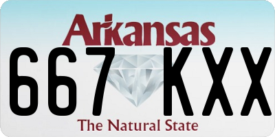 AR license plate 667KXX