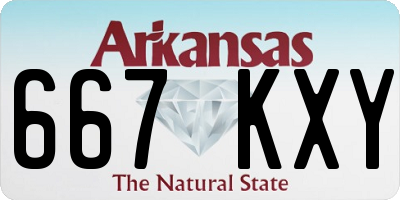 AR license plate 667KXY