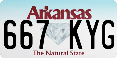 AR license plate 667KYG