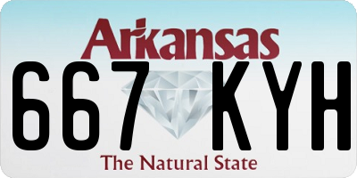 AR license plate 667KYH