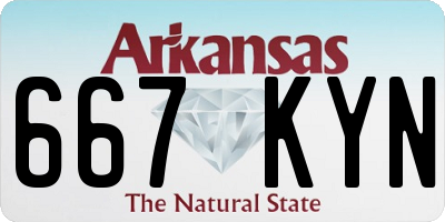 AR license plate 667KYN