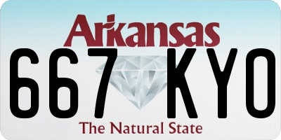 AR license plate 667KYO