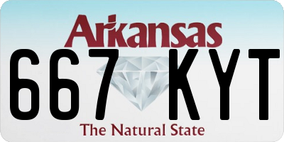 AR license plate 667KYT