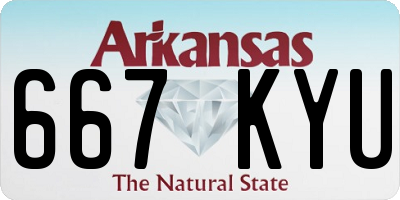 AR license plate 667KYU