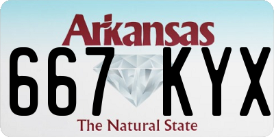 AR license plate 667KYX