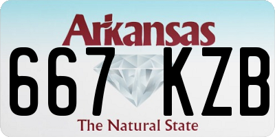 AR license plate 667KZB