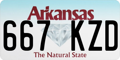 AR license plate 667KZD