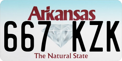 AR license plate 667KZK