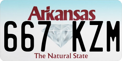 AR license plate 667KZM
