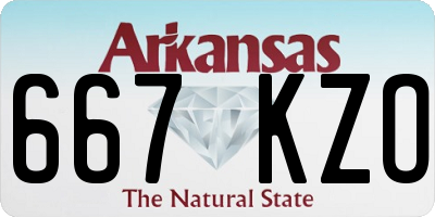 AR license plate 667KZO
