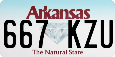 AR license plate 667KZU