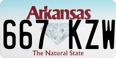 AR license plate 667KZW