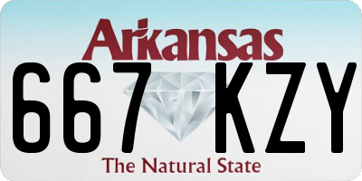 AR license plate 667KZY