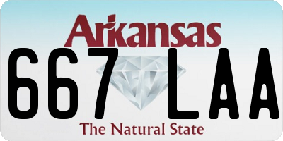 AR license plate 667LAA