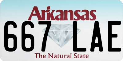 AR license plate 667LAE