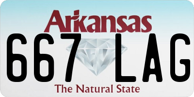 AR license plate 667LAG