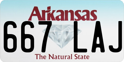 AR license plate 667LAJ