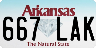AR license plate 667LAK