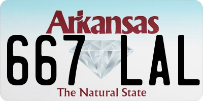 AR license plate 667LAL