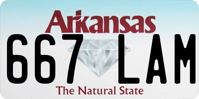 AR license plate 667LAM