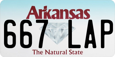 AR license plate 667LAP