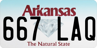 AR license plate 667LAQ