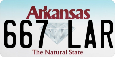 AR license plate 667LAR