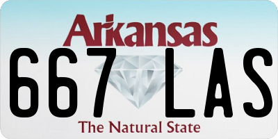 AR license plate 667LAS