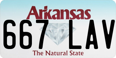 AR license plate 667LAV