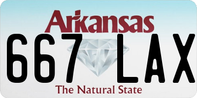 AR license plate 667LAX