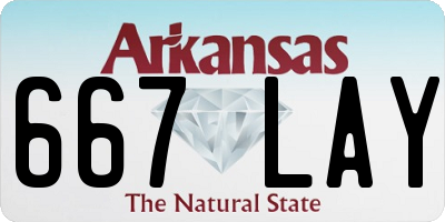 AR license plate 667LAY