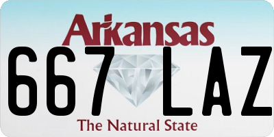AR license plate 667LAZ